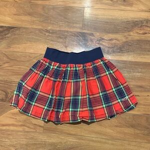 Hollister Red and Blue Plaid Mini Skirt